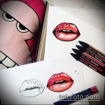 lip tattoo # 882 er en cool version af mønsteret, der med succes kan bruges til at forfine og anvende en piges læber som en tatovering