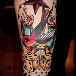 Fotó a kocka tetoválásról # 749 - a minta egyedi változata, amely jól használható a kocka átalakítására és tetoválásként történő alkalmazására