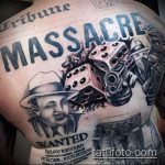 A 29 -es számú kocka tetoválás fotója a minta érdekes változata, amely sikeresen használható a kockák és kártyák átalakítására és alkalmazására tetoválásként