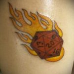 Fotó a kocka tetoválásról # 657 - a minta hűvös változata, amely sikeresen használható a kocka és a lóhere átalakítására és alkalmazására tetoválásként