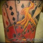 Fotó a kocka tetoválásról # 413 a minta hűvös változata, amely könnyen használható a kocka feldolgozására és felhelyezésére tetoválásként a karon