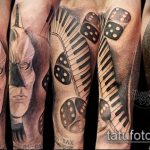 Fotó a kocka tetoválásról # 761 - a rajz hűvös változata, amely könnyen használható a finomításhoz és a kocka tetováláshoz