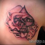 A 854 -es kocka tetoválás fotója a minta érdekes változata, amely sikeresen használható a kocka finomítására és felhelyezésére a csuklóra tetoválásként