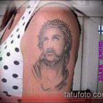 Fotó a 718 -as számú Jézus Krisztus tetoválásról - a rajz érdekes változata, amelyet sikeresen lehet használni Jézus Krisztus és az ördög tetoválásának megváltoztatására és alkalmazására