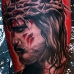 Fotó a 634 -es számú Jézus Krisztus tetoválásról - a rajz hűvös változata, amely könnyen használható felülvizsgálathoz és alkalmazáshoz, mint Jézus Krisztus tetoválása az alkaron