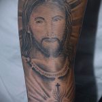 Fotó a 902 -es Jézus Krisztus tetoválásról - a rajz exkluzív változata, amely sikeresen használható a módosításra és a Jézus hátán lévő tetoválásként való alkalmazásra