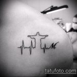 Fotó a 90. számú Jézus Krisztus tetoválásról - a rajz hűvös változata, amely sikeresen használható feldolgozásra és Jézus Krisztus tetoválásaként való alkalmazására az alkaron