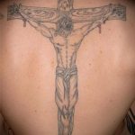 Fotó a Jézus Krisztus tetoválásról 910. sz. - a rajz érdekes változata, amely jól használható Jézus Krisztus tetoválásaként történő átalakítására és alkalmazására az alkaron