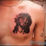 248. számú Jézus Krisztus -tetoválás fotója - a rajz érdekes változata, amely jól használható a feldolgozásra és a hátoldalon lévő Jézus Krisztus tetoválására