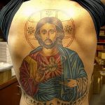 A 245 -ös számú Jézus Krisztus -tetoválás fotója - a rajz hűvös változata, amely könnyen használható Jézus Krisztus és az ördög tetoválásának feldolgozására és alkalmazására