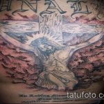 Fotó a 619 -es számú Jézus Krisztus tetoválásról - a rajz méltó változata, amely sikeresen használható Jézus Krisztus és az ördög tetoválásának átalakítására és alkalmazására