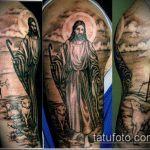 Fénykép Jézus Krisztus tetoválásról, 848 - a rajz hűvös változata, amely könnyen használható módosítására és alkalmazására, mint Jézus Krisztus tetoválása a csuklón