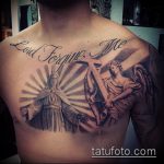 Fotó a 300. számú Jézus Krisztus tetoválásról - a rajz hűvös változata, amely jól használható feldolgozásra és alkalmazásra, mint Jézus Krisztus tetoválása a mellkason