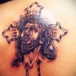 Fénykép Jézus Krisztus tetoválásról # 586 - a rajz hűvös változata, amely könnyen átalakítható és alkalmazható tetoválásként Jézus Krisztusról a csuklón