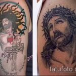 Fotó a 373. számú Jézus Krisztus tetoválásról - a rajz méltó változata, amely könnyen felhasználható Jézus Krisztus tetoválásaként történő átalakítására és alkalmazására az oldalán