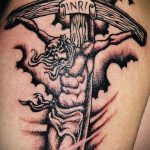 Fotó az 514. számú Jézus Krisztus tetoválásról - a rajz hűvös változata, amely jól használható felülvizsgálathoz és alkalmazáshoz, mint Jézus Krisztus tetoválása a kereszten