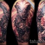 Harcos lándzsával - tetoválás ikon fotó