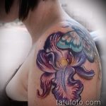 A kész írisz tetoválás klassz példája - a rajz alkalmas írisz tetováláshoz a karon