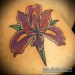 A kivitelezett írisz tetoválás egyedi változata - a rajz alkalmas írisz tetováláshoz a lábán