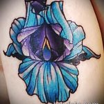 Egy meglévő írisz tetoválás egyedülálló példája - a rajz alkalmas a hátán lévő írisz tetováláshoz