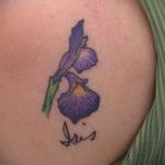 Jó példa egy meglévő írisz tetoválásra - a rajz alkalmas fekete írisz tetováláshoz