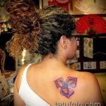 Eredeti példa a kész írisz tetoválásra - a rajz alkalmas íriszvirág tetováláshoz