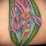 A meglévő írisz tetoválás hűvös változata - a rajz alkalmas írisz tetováláshoz a lábán