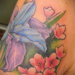 A meglévő írisz tetoválás eredeti változata - a rajz alkalmas a hátán lévő írisz tetováláshoz