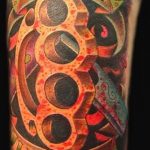 Fotó sárgaréz csülök tetoválásról 2018.09.11. №089 - réz csukló tetoválás -