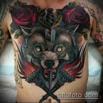 A tőr és a rózsatetoválás klassz változata - a rajz alkalmas tőr és skarlát rózsa tetováláshoz