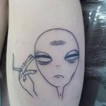 Очертание на фото татуировка от 01.09.2018 №113 - Очертание на фото татуировка -