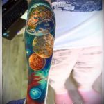 espace tatouage aquarelle - fotó du tatouage fini 1004 tatufoto.ru