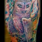 Eule Tattoo -Raum - ein Foto des fertigen Tätowierung 1010 tatufoto.ru