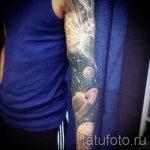 manchon espace de tatouage - une photo du tatouage fini 3013 tatufoto.ru