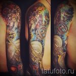 Raum Tattoo Ärmel - ein Foto des fertigen Tätowierung 2019 tatufoto.ru