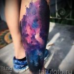 űr tetoválás akvarell - fotó a kész tetoválásról 1022 tatufoto.ru