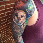 Bagoly tér tetoválás - fotó a kész tetoválásról 5221 tatufoto.ru