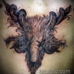 zdjęcie koziego tatuażu №847 - ekskluzywna wersja wzoru, który można łatwo wykorzystać do przekształcenia i zastosowania jako tatuażu kozy i atomów noży