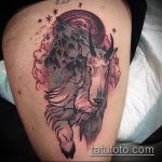 zdjęcie tatuażu kozy nr 161 - godna wersja wzoru, którą z powodzeniem można wykorzystać do obróbki i nałożenia czaszki kozy jako tatuażu