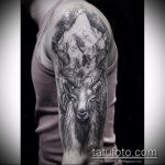 zdjęcie tatuażu koziego nr 711 - ekskluzywna wersja wzoru, którą można łatwo wykorzystać do powtórki i nałożyć jako tatuaż atomy kozy i noży