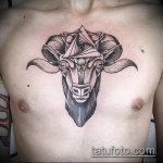 zdjęcie tatuażu koziego nr 950 - fajna wersja wzoru, którą bez problemu można wykorzystać do powtórki i aplikacji jako tatuażu koziego na nadgarstku