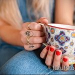 Тестов пример за завършен кръст върху татуировка с пръст - рисунката е подходяща за татуировка с кръстосан показалец