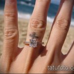 Тестова версия на готовия татуировъчен кръст на пръста - рисунката е подходяща за кръстосана татуировка на показалеца