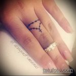 Тестов пример за кръстосана татуировка на пръст - рисунката е подходяща за кръстосана татуировка на левия пръст