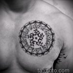 A kivitelezett kör tetoválás érdekes változata - a rajz alkalmas tetováló kör feliratra