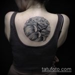 A kész kör tetoválás tesztverziója - a rajz alkalmas a vállon lévő kör tetoválására