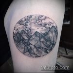 A kész kör tetoválás hűvös változata - a rajz alkalmas táj kör tetoválásra