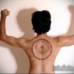 Egy érdekes példa a tetovált körre - a rajz alkalmas tájkör tetoválásra