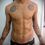 A kivitelezett kör tetoválás eredeti változata - a rajz alkalmas tollal ellátott kör tetoválásra