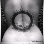 Az elkészült kör tetoválás érvényes változata - a rajz alkalmas tollal ellátott kör tetováláshoz